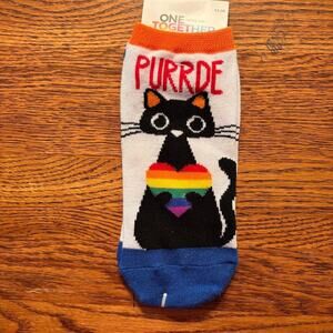 One together Low Cut Socks Womens shoe size 4-10 Cat Pride LGBTQIA